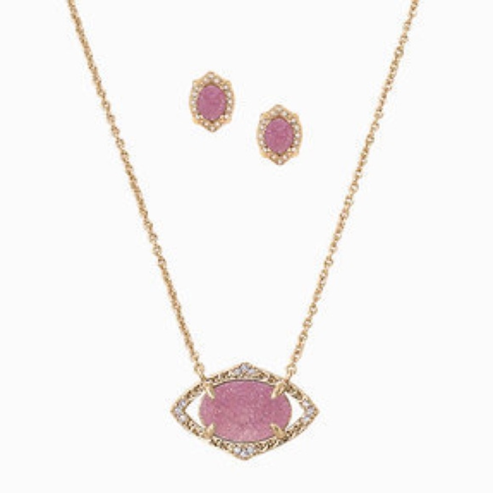 Stella & Dot Charlotte Pendent Set in Lilac